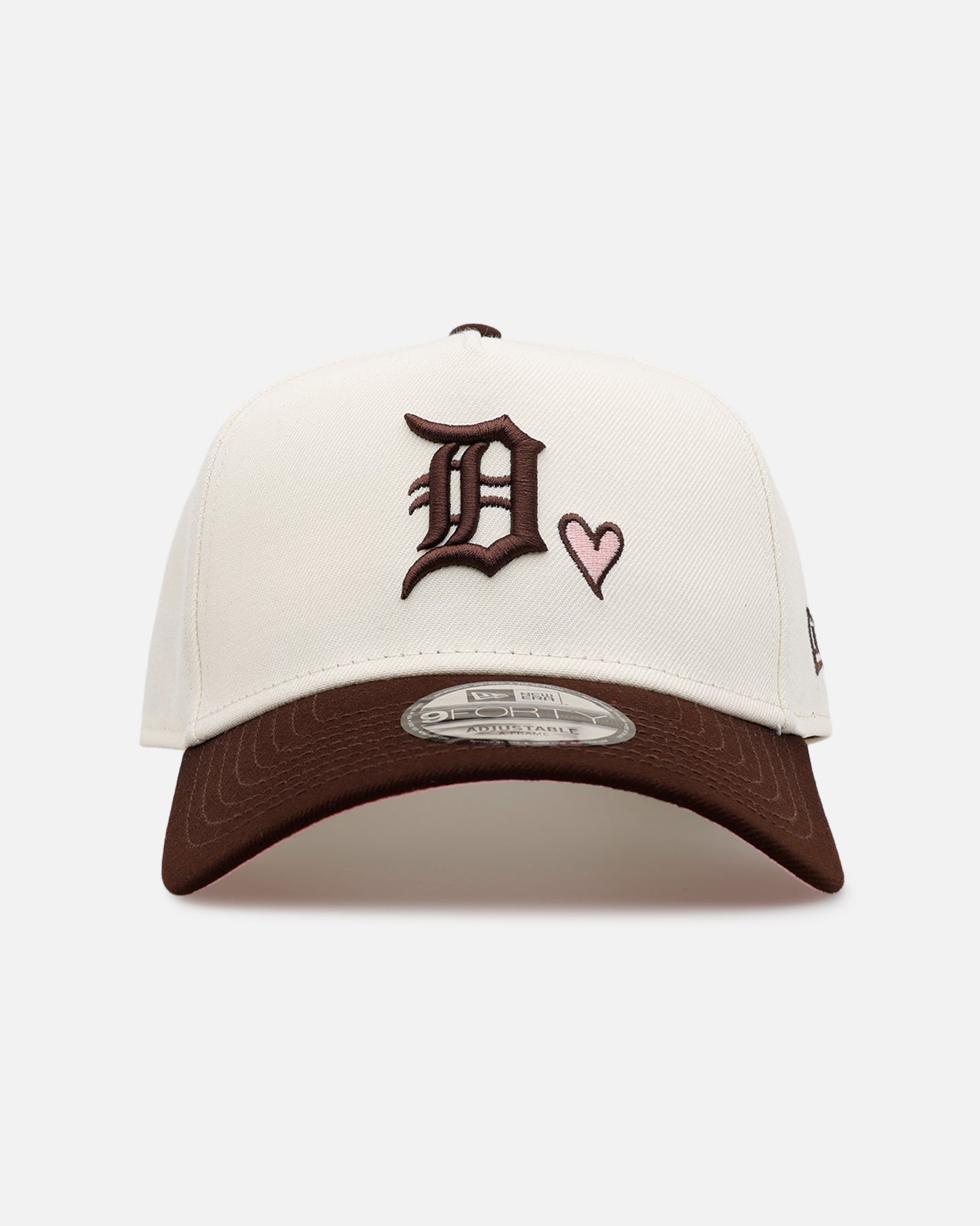 New Era Detroit Tigers 'Pink Satin Hearts Walnut' 9FORTY A-Frame Snapback Chrome/Walnut