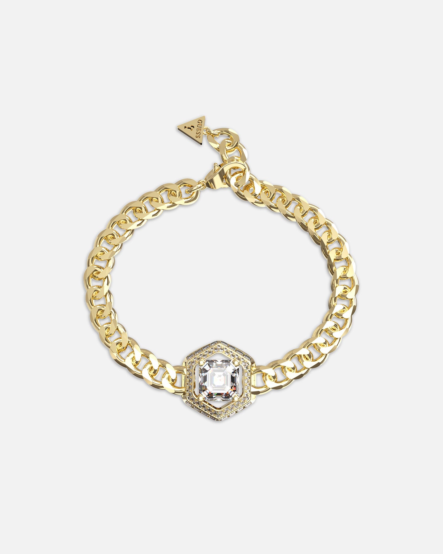 Guess Mainline Women's Lioness Queen Octagon Bracelet Gold