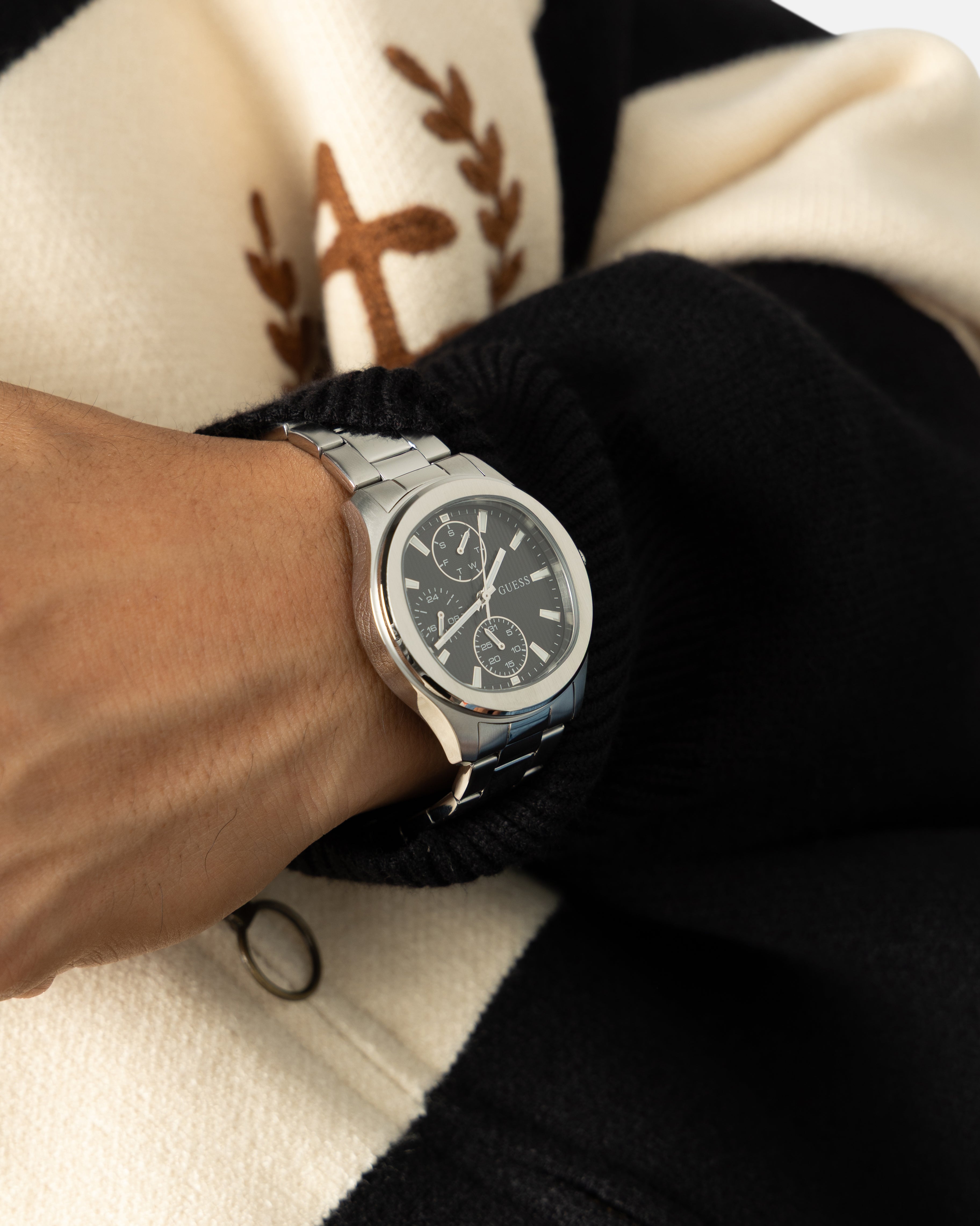 Guess Mainline Palmer Watch Silver