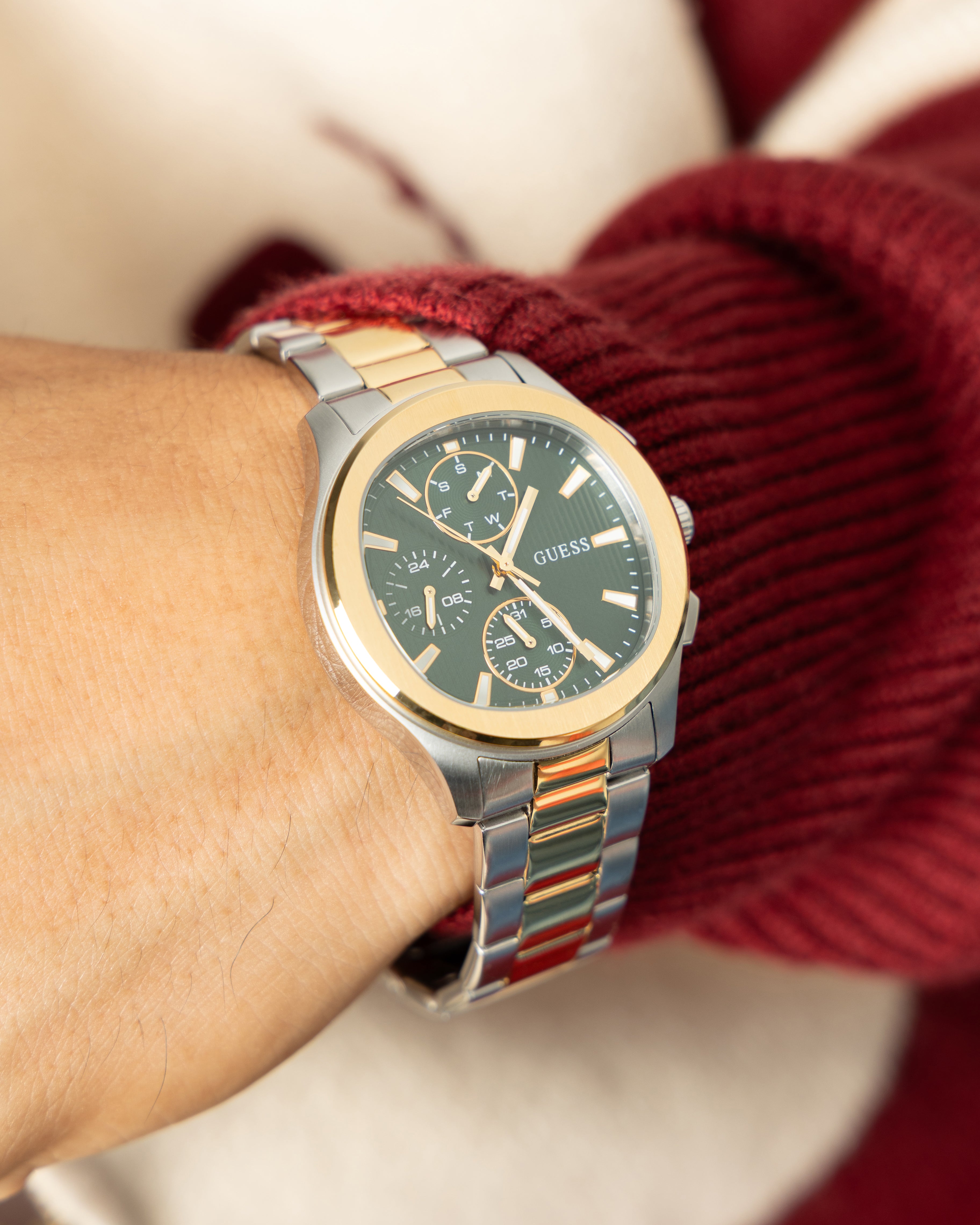 Guess Mainline Palmer Watch Silver/Gold